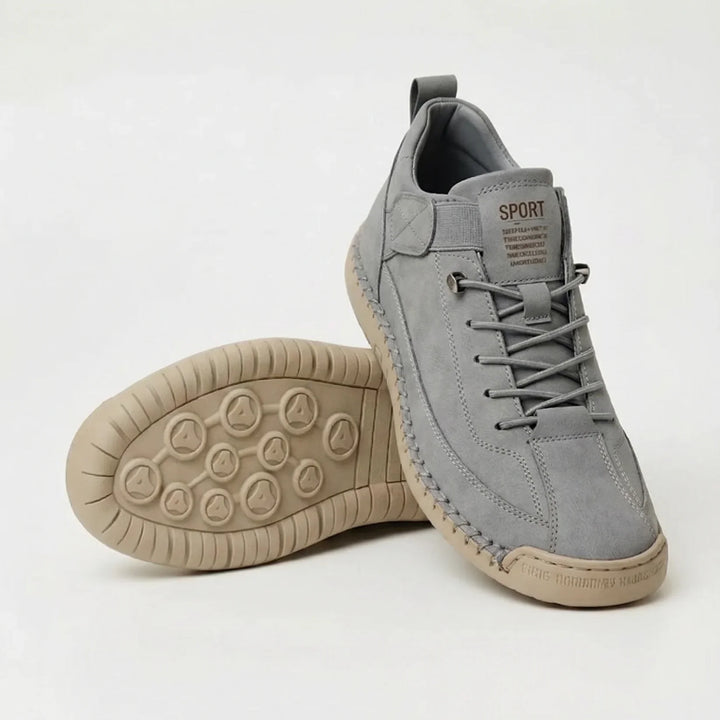 Rosie Bennett and Lowe women's supportive comfort sneakers in nano-banana color, featuring cushioned soles and breathable material.