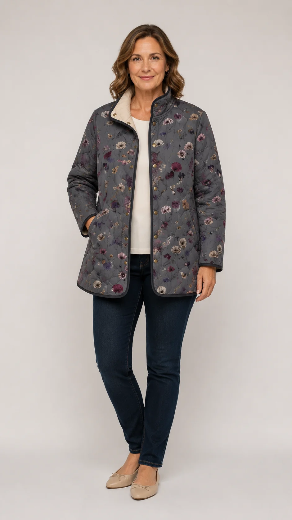 Camille | Vintage Floral Quilted Jacket