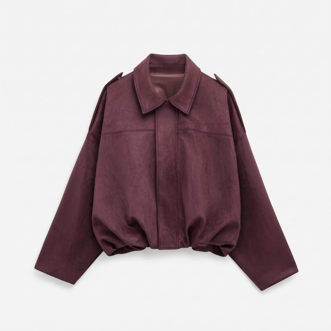 Juno | Cropped Oversized Bomber Jacket
