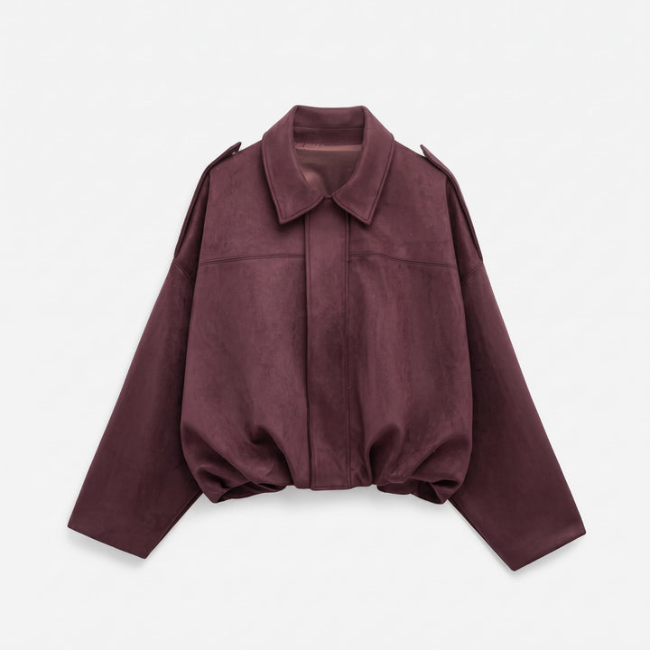 Juno | Cropped Oversized Bomber Jacket