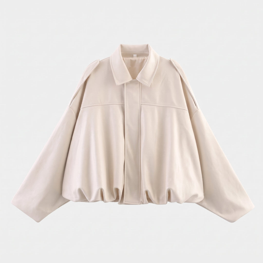 Juno | Cropped Oversized Bomber Jacket
