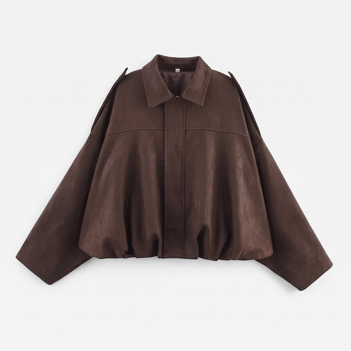 Juno | Cropped Oversized Bomber Jacket