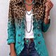 Elspeth | Leopard Ombre Ruffle Blazer Jacket for Women
