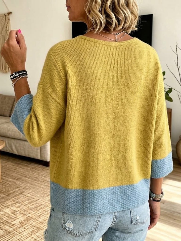 Tabitha | Color Block Button Cardigan