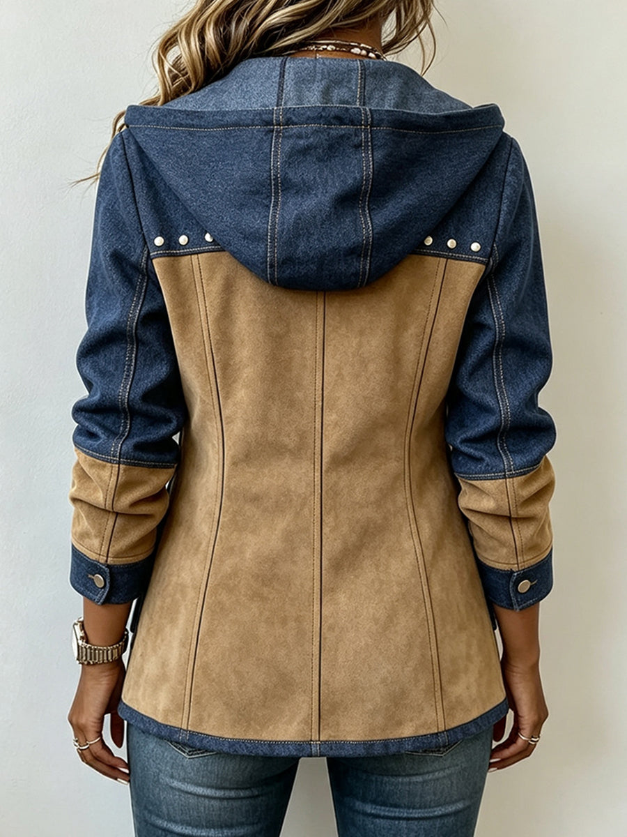 Sadie Western-inspired two-tone women's jacket by Bennett and Lowe, featuring stylish two-tone design and western details.