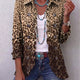 Navara | Leopard Print Ruffled Jacket for Women