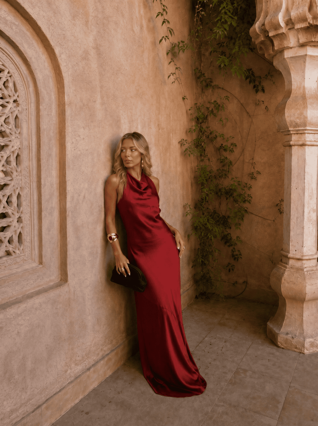 Imported Bennett and Lowe Rosario Riad-style dress for women, featuring intricate patterns and flowing fabric.