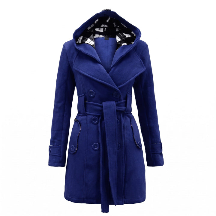 Odelia | Hooded Belted Double-Breasted Coat