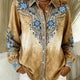 Lucienne | Western Floral Button Blouse