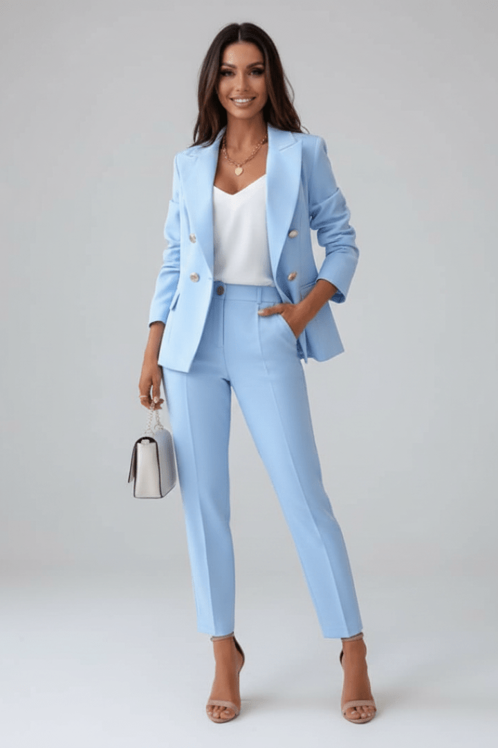 Sloane | Double-Breasted Blazer Pant Suit