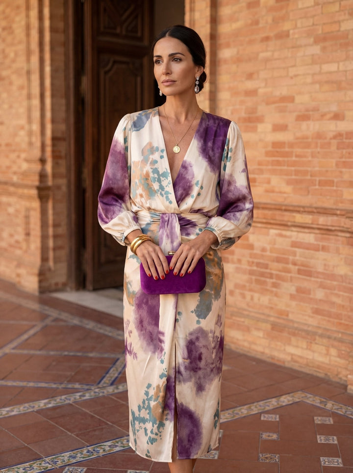 Olivia Valeria V-neck dress for women by Bennett and Lowe, featuring a stylish V-neck design and elegant fit.