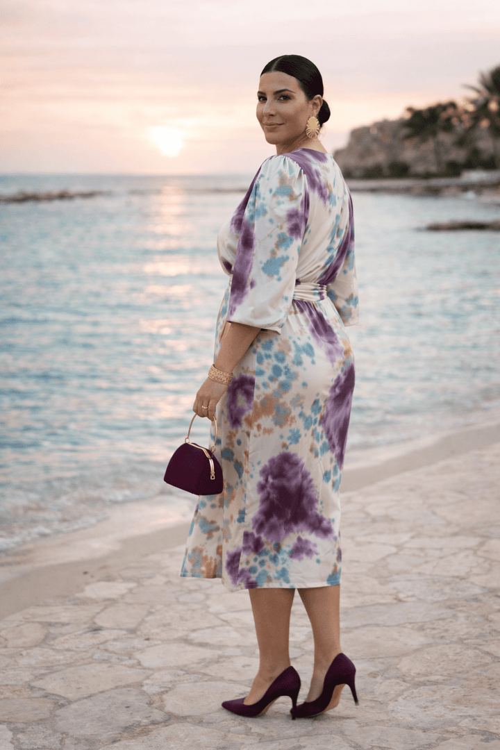 Olivia Valeria V-Neck Dress for Women by Bennett and Lowe, featuring a stylish V-neck design and elegant fit.