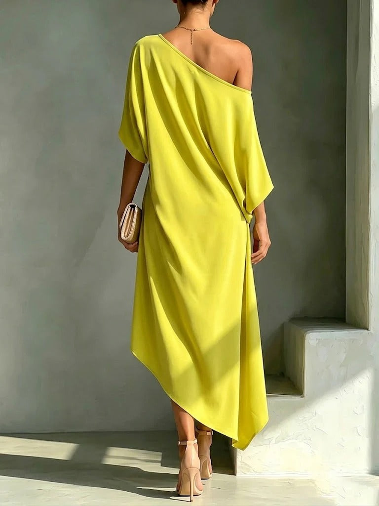 Whitney | Square-Neck Midi Dress for Women