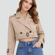 Juliana | Cropped Belted Trench Coat for Women