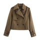 Eugenia | Cropped Double-Breasted Trench Coat for Women