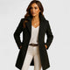 Blanche | Tailored Notch-Lapel Long Coat for Women
