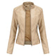 Helen | Refined Stand-Collar Moto Jacket for Women