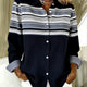 Claudette | Striped Button-Front Blouse