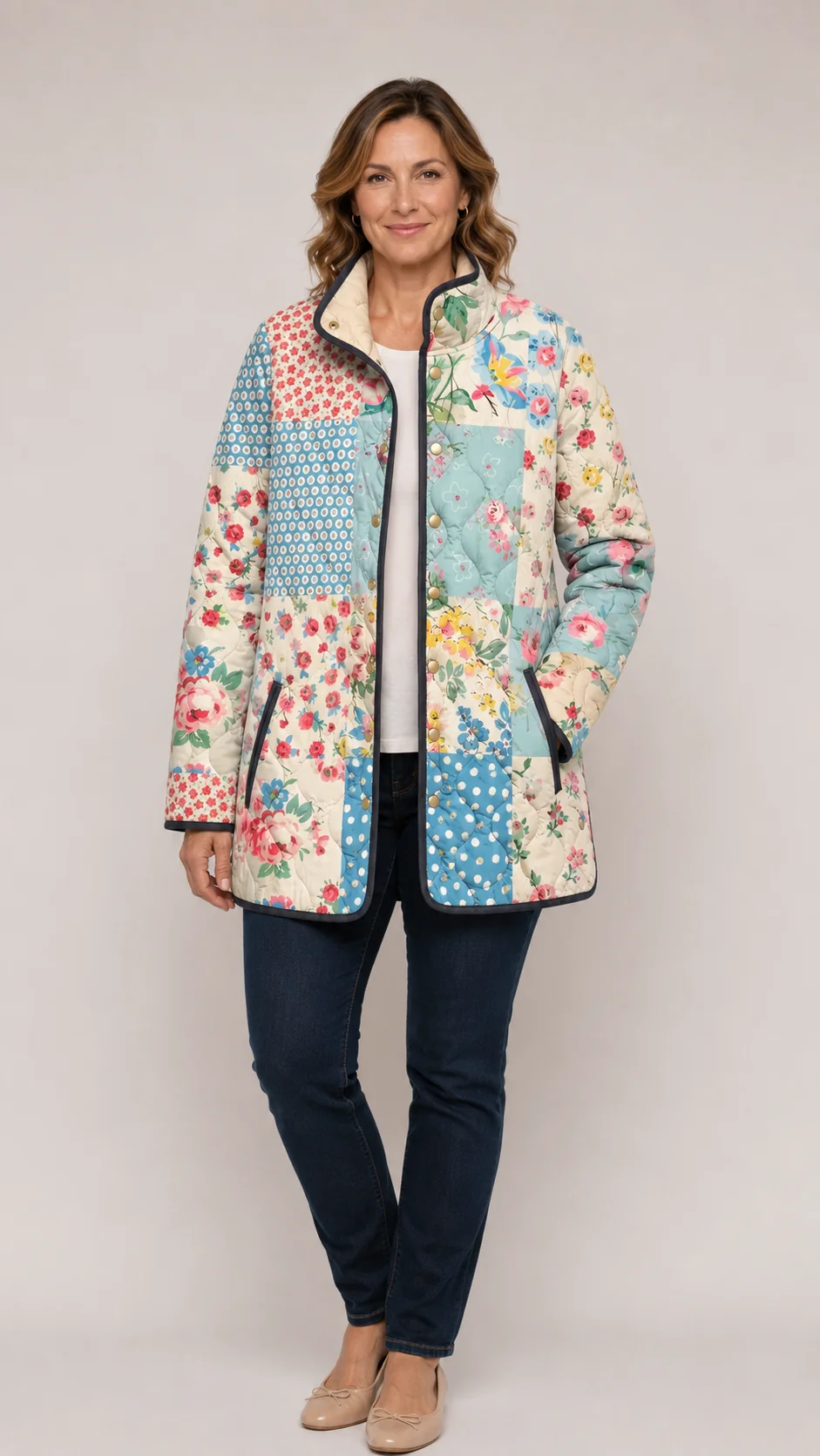 Florence | Floral-Print Quilted Jacket