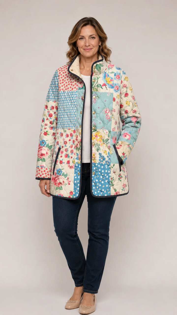 Florence | Floral-Print Quilted Jacket