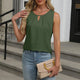 Zaria - flattering round neck top without sleeves